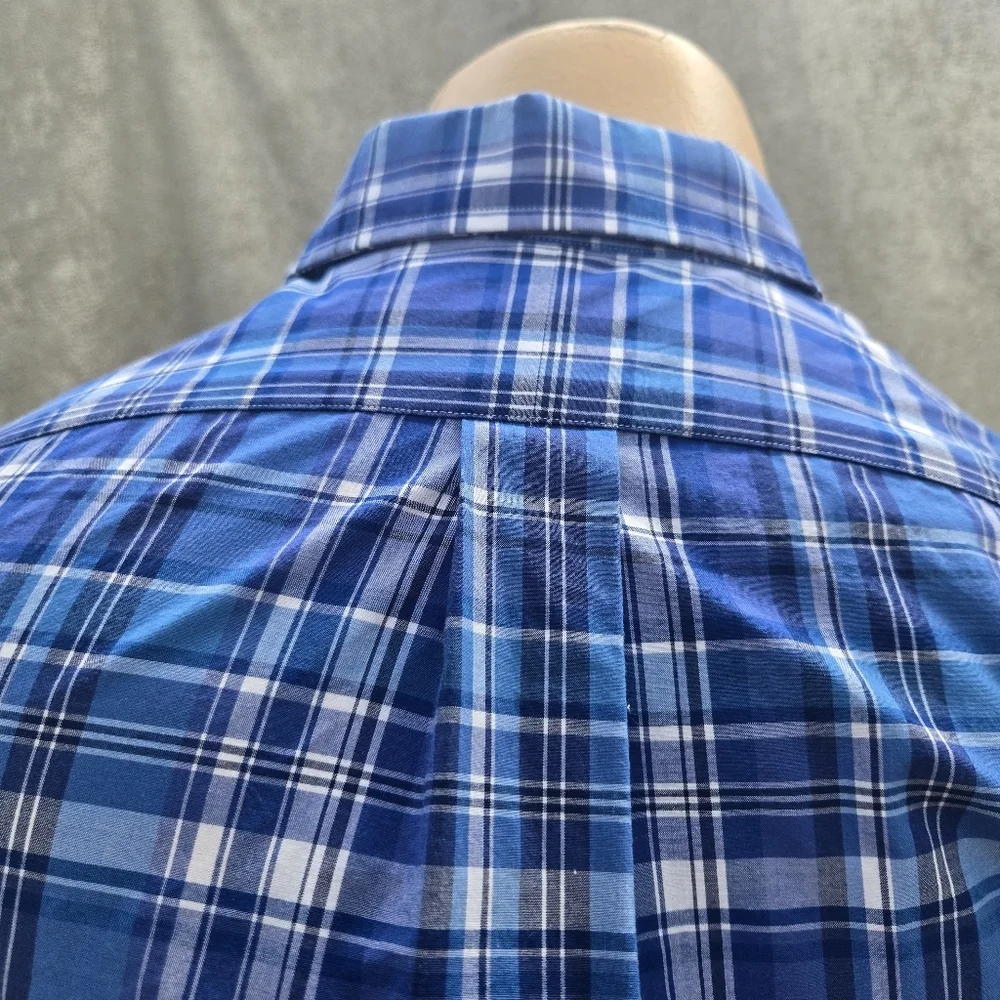 POLO RALPHVL LAUREN Blue Plaid Men's Shirt